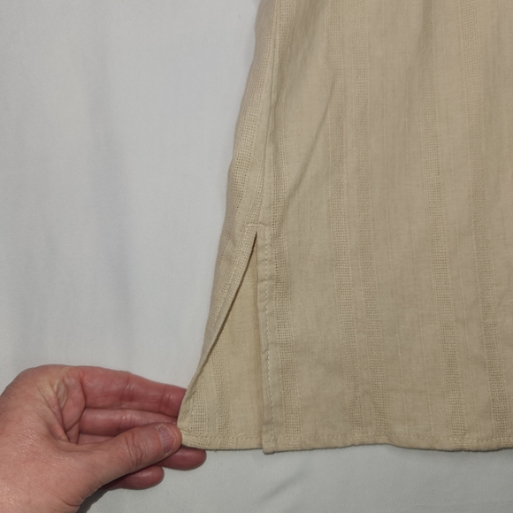 ⭐️NWT Erika Embellished Linen-Blend Shirt – ¾ Sleeve | Size XL - Picture 8 of 12